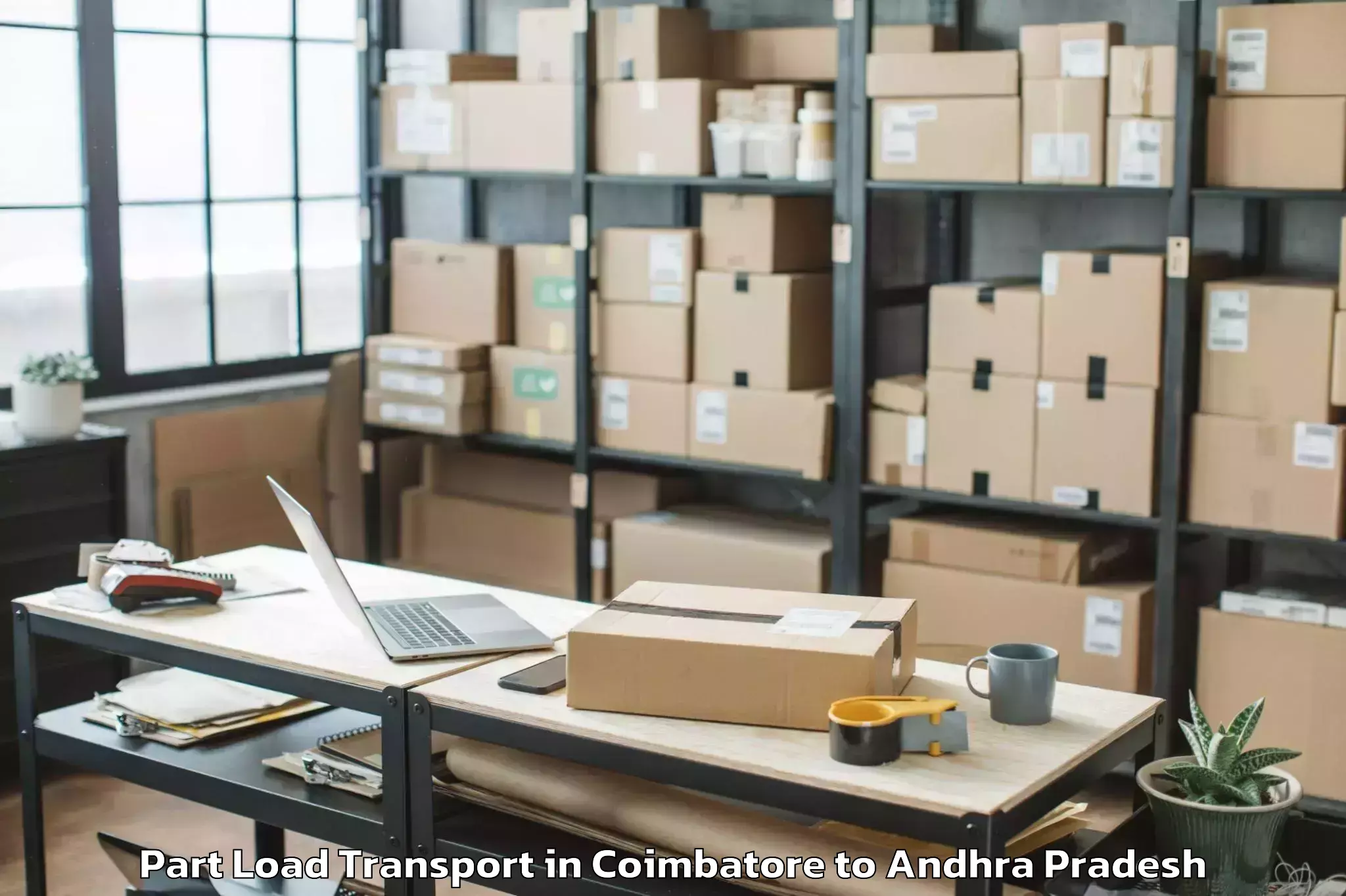 Get Coimbatore to Seetharamapuram Part Load Transport